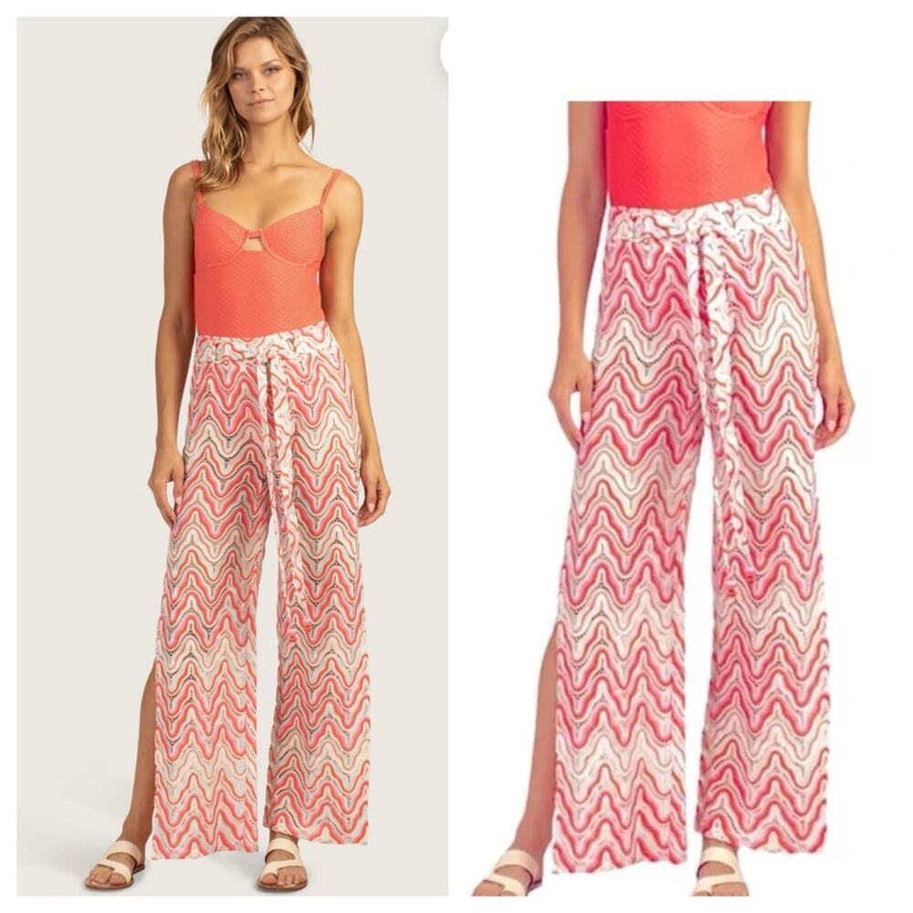 NWT Trina Turk Swimsuit Coverup Wide Leg Crochet Pant Size Large $162